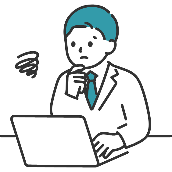 悩んでいる男性